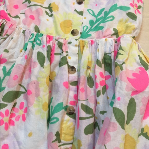 🌸💐Girls Cat and Jack Colorful Spring Cute Buttoned flower dress - Picture 2 of 6